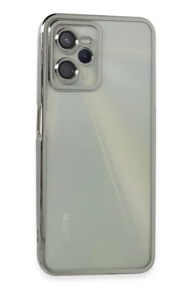 Newface Realme C35 Kılıf Razer Lensli Silikon - Gümüş ürün görseli 1