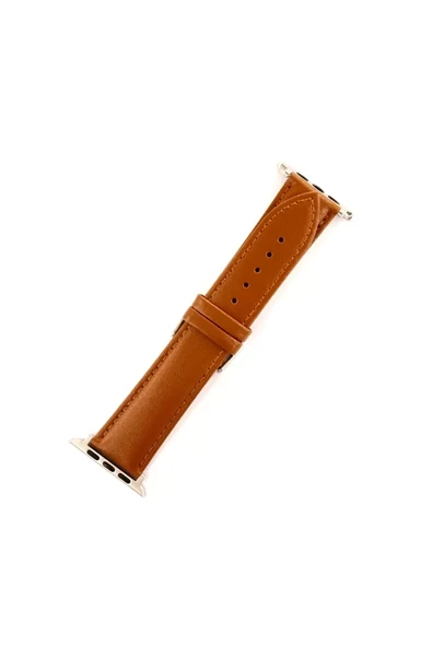 Newface Apple Watch 42mm NL26 Deri Kordon - Taba - Resim 2