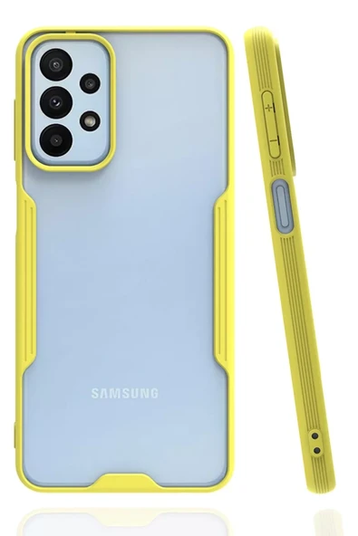 Newface Samsung Galaxy A23 4G Kılıf Platin Silikon - Sarı ürün görseli 1