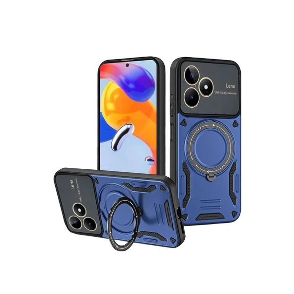 C53 Kılıf Joy Lens Standlı Kapak - Lacivert