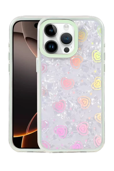 Newface Apple iPhone 15 Pro Max Lumi Desenli Kapak - Yeşil ürün görseli 1