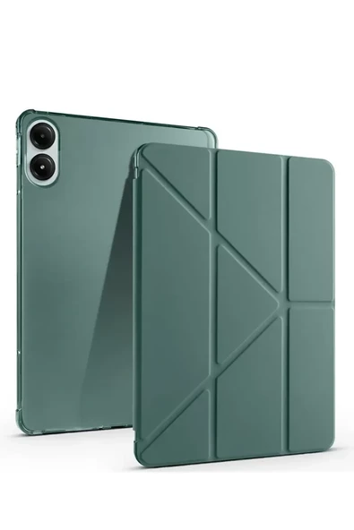 Newface Xiaomi Redmi Pad SE 4G Kılıf Kalemlikli Mars Tablet Kılıfı - Koyu Yeşil ürün görseli 1