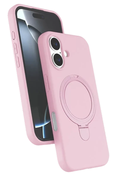 Newface Apple iPhone 17 Regal Magsafe Standlı Kapak - Açık Pembe ürün görseli 1