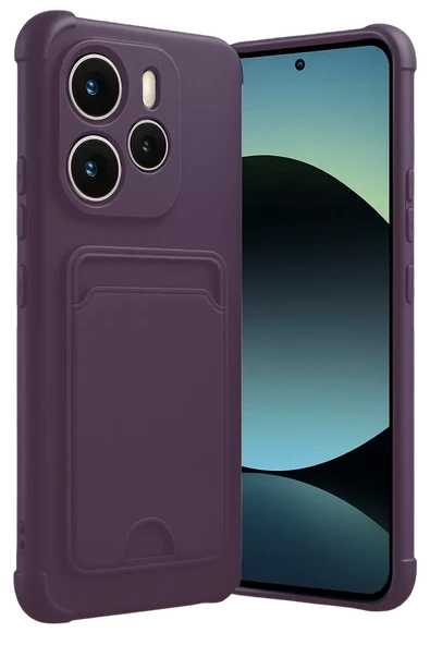 Newface Xiaomi Redmi Note 14 4G Kelvin Kartvizitli Silikon - Derin Mor ürün görseli 1