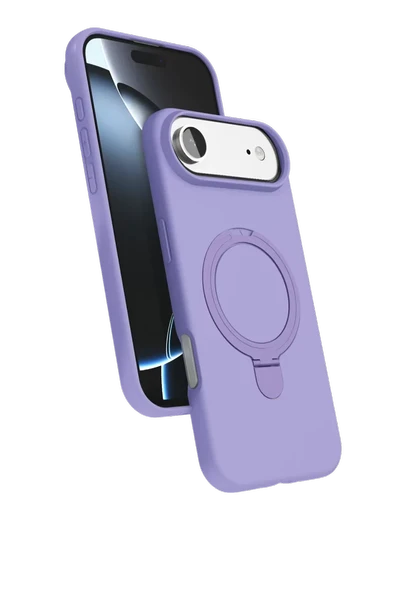 Newface Apple iPhone 17 Air Regal Magsafe Standlı Kapak - Lila ürün görseli 1