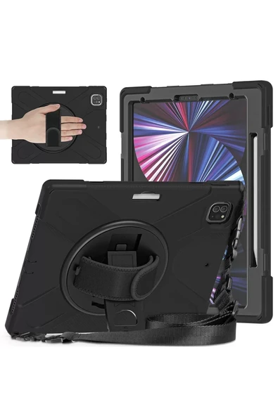 Newface Apple iPad Pro 12.9 (2020) Kılıf Amazing Tablet Kapak - Siyah ürün görseli 1