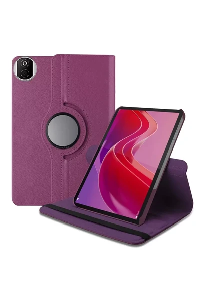 Newface Huawei Honor Pad X7 360 Tablet Deri Kılıf - Mor ürün görseli 1