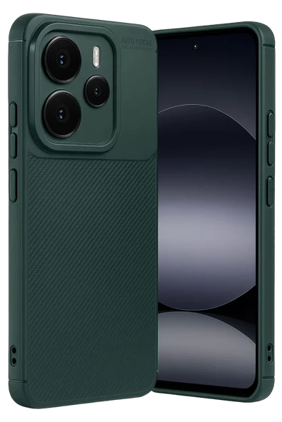 Newface Xiaomi Note 14 5G Auto Focus Karbon Kapak - Koyu Yeşil ürün görseli 1