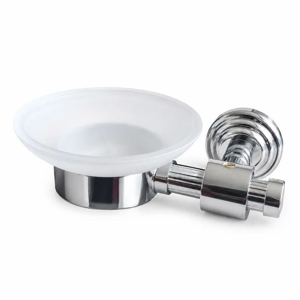 Lüks Sabunluk Krom Metal Banyo Sabunluk Modeli Duvara Monte Modern Şık Kullanışlı Banyo Aksesuarı ürün görseli 1