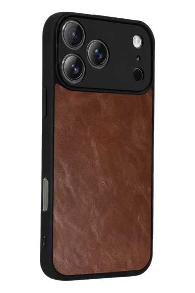 Newface Apple iPhone 17 Pro Aras Deri Kapak - Taba - Resim 3