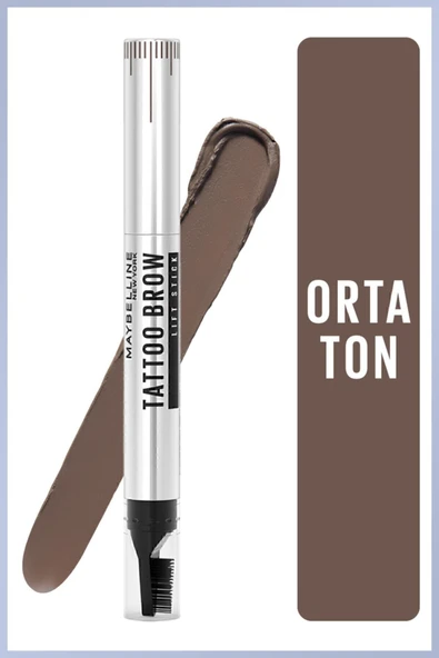 Maybelline New York Kaş Kalemi Tattoo Brow Lift Stick 03 Medium Brown ürün görseli 1