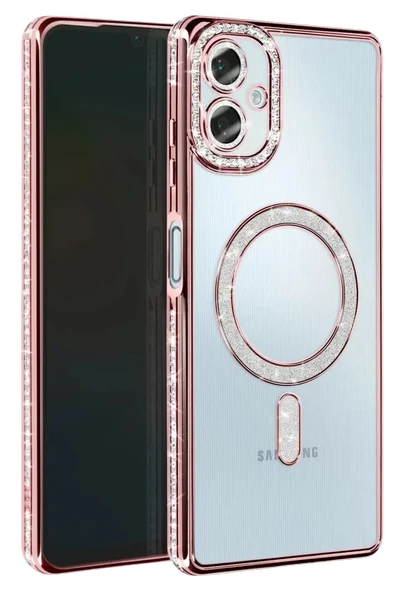 Newface Samsung Galaxy A07 4G Joke Simli Magneticsafe Kılıf - Pembe ürün görseli 1