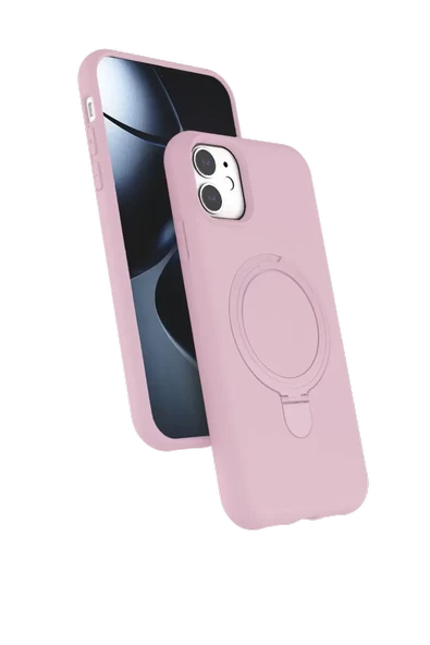 Newface Apple iPhone 11 Regal Magsafe Standlı Kapak - Açık Pembe ürün görseli 1