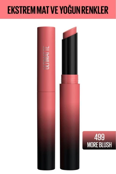 Maybelline New York Color Sensational Ultimatte Mat Ruj- 499 More Blush (PEMBE) ürün görseli 1