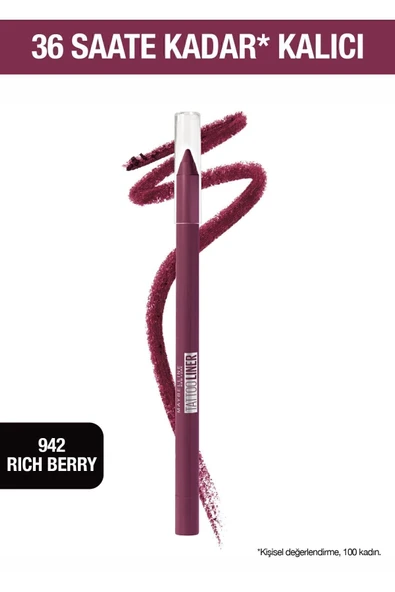 Maybelline New York Mürdüm Tattoo Liner Jel Göz Kalemi 942 Rich Berry 3600531531157 ürün görseli 1