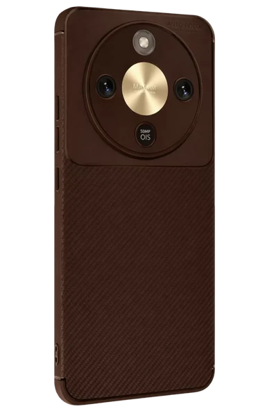 Newface Huawei Honor Magic 8 Lite Auto Focus Karbon Kapak - Kahverengi ürün görseli 1