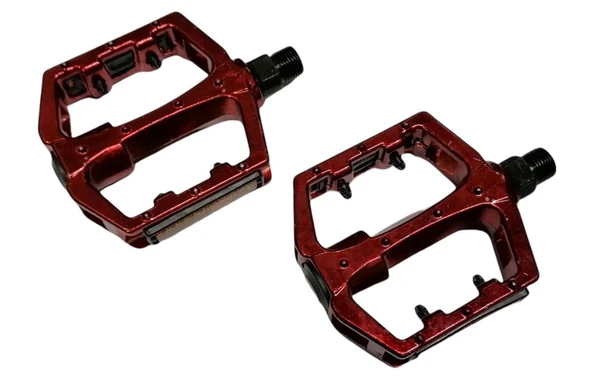 Alüminyum Kırmızı Renk Bisiklet Pedalı Platform bmx freeridde pedal ürün görseli 1