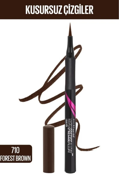 Maybelline New York Hyper Precise All Day Eyeliner - 710 Forest Brown -kahverengi ürün görseli 1