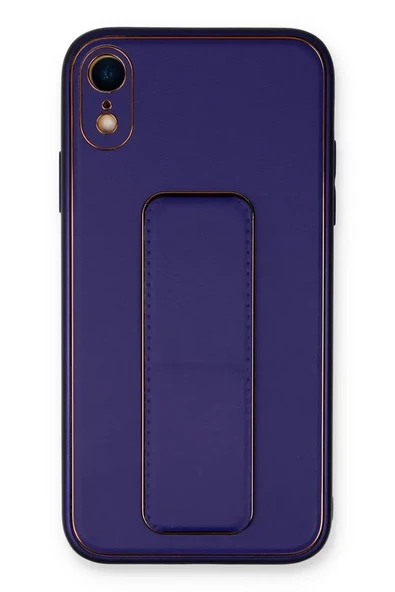 Newface Apple iPhone XR Kılıf Coco Deri Standlı Kapak - Mor ürün görseli 1
