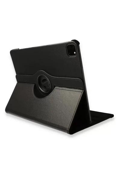Newface Apple iPad Pro 12.9 (2021) Kılıf 360 Tablet Deri Kılıf - Siyah ürün görseli 1