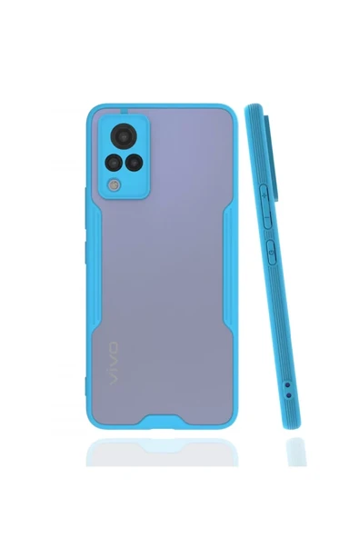 Newface Vivo V21 Kılıf Platin Silikon - Mavi ürün görseli 1