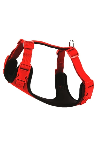 Doggie Havalı Dokumadan El Yapımı Köpek Göğüs Tasması L-2x55-65cm - Red ürün görseli 1