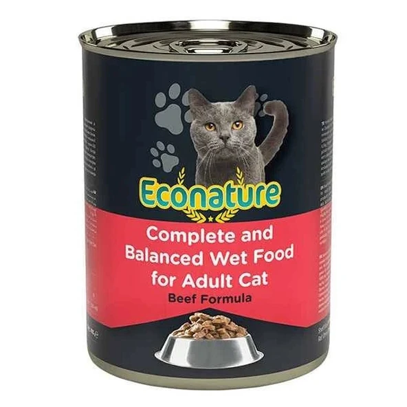 Econature Sığır Etli Yetişkin Kedi Konservesi 400 Gr ürün görseli 1