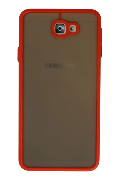 Newface Samsung Galaxy J7 Prime Kılıf Montreal Silikon Kapak - Kırmızı ürün görseli 1