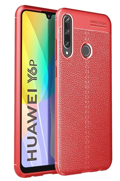 Newface Huawei Y6P Kılıf Auto Focus Kapak - Kırmızı ürün görseli 1