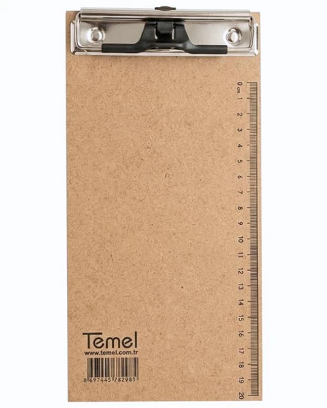 Temel 1/3 A4 Ahşap Sekreterlik Metal Klipsli Kalem Tutma Aparatlı ürün görseli 1