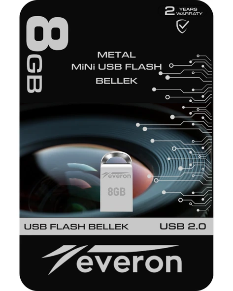 Everon 8gb Metal Usb Mini Flash Bellek ürün görseli 1