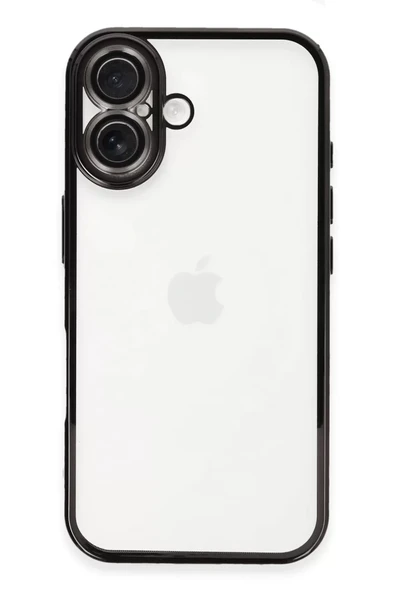 Newface Apple iPhone 16 Plus Kılıf Razer Lensli Silikon - Siyah ürün görseli 1