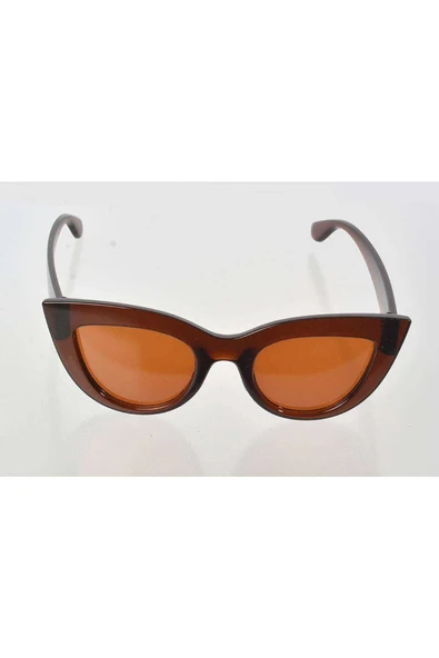 Kahverengi Çerçeve Cat Eye Kadın Güneş Gözlüğü - Moda Gözlük ürün görseli 1