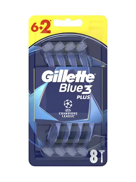 Gillette Blue3 Plus Tıraş Bıçağı 6+2 Li ürün görseli 1