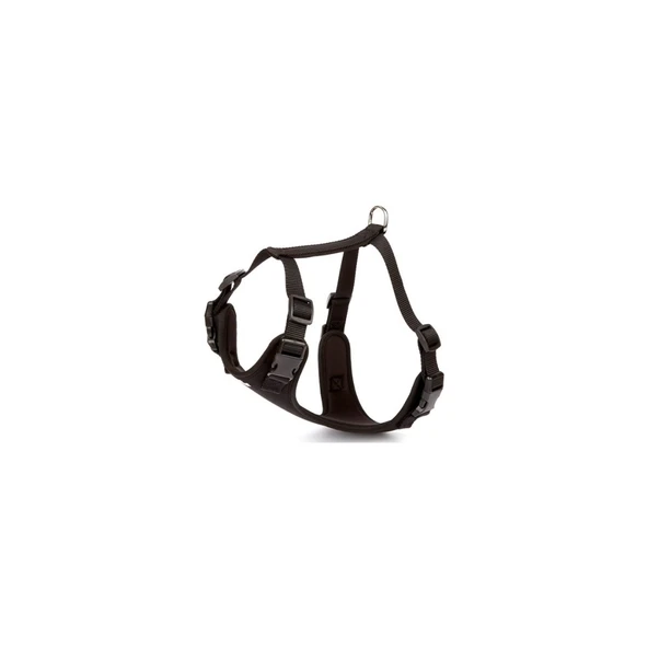 Doggie Havalı Dokumadan El Yapımı Köpek Göğüs Tasması M-2x45-55cm - Black ürün görseli 1