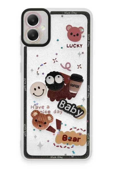 Newface Samsung Galaxy A05 Kılıf Sweet Desenli Silikon Kapak - Sarı ürün görseli 1