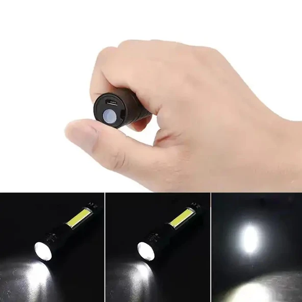 Mini Çok Güçlü Şarjlı El Feneri (xpe-cob Led )  Wt-030 ürün görseli 1