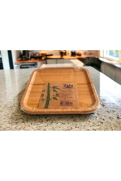 Bambu Kare Tabak 20 * 20 * 1.5 Cm Royaleks-KR2020 ürün görseli 1