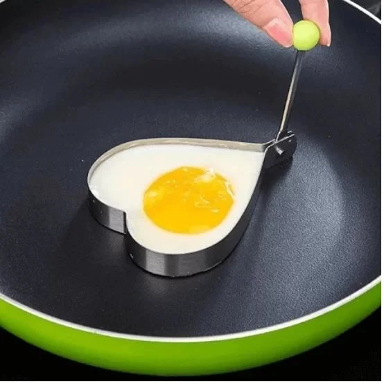 Metalik Kalp Şeklinde Metal Omlet Yumurta Ve Krep Kalıpları ürün görseli 1
