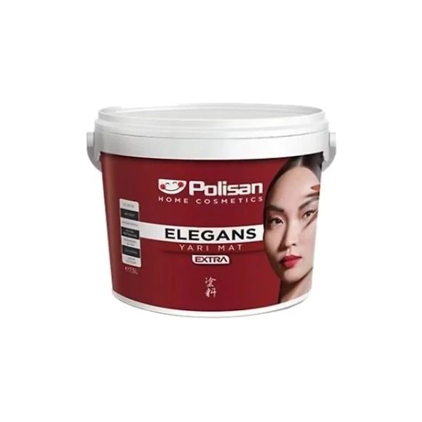 Polisan Elegans Extra Küf Önleyici İç Cephe Boyası Yarımat Beyaz 15 Lt. ürün görseli 1