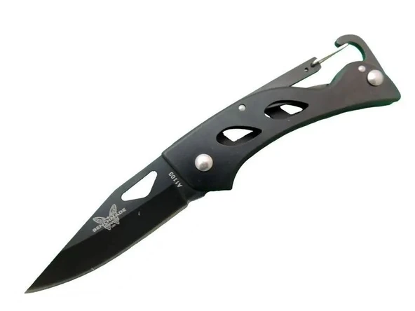 A1103b Siyah Kamp Çakı 15 Cm - Kancalı Metal Saplı ürün görseli 1