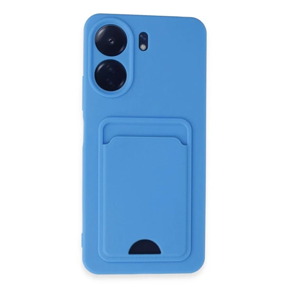 Xiaomi Redmi 13c Kılıf Kelvin Kartvizitli Silikon - Mavi ürün görseli 1