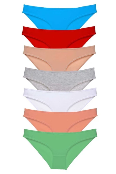 7 adet Süper Eko Set Likralı Kadın Slip Külot Set 4 ürün görseli 1