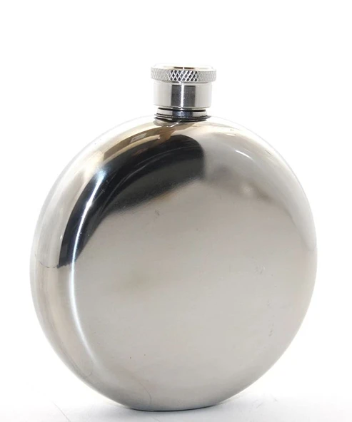 Paslanmaz Çelik Yuvarlak 5 Oz Tekli Matara Alk2676 ürün görseli 1