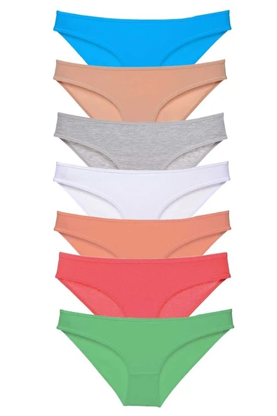7 adet Süper Eko Set Likralı Kadın Slip Külot Set 6 ürün görseli 1