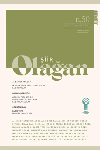 Olağan Şiir Dergi 50.Sayı Mayıs-Haziran 2026 ürün görseli 1