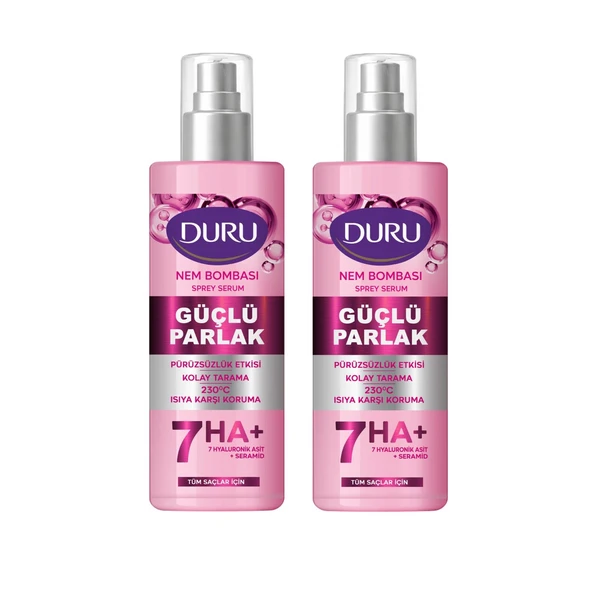 Duru Nem Bombası Sprey Serum 200 ml Güçlü Parlak 2 li ürün görseli 1