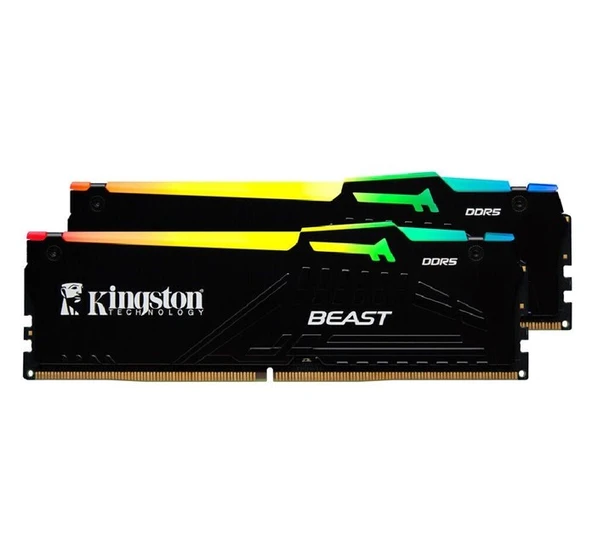 Kingston Beast KF560C30BBEAK2/64TR RGB 64 GB (2x32) 6000 MHz CL30 DDR5 Ram ürün görseli 1