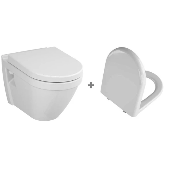 VitrA S50 Asma Klozet 48 CM+VitrA Yavaş Kapak ürün görseli 1