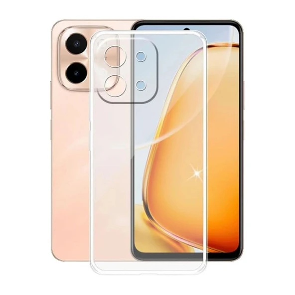 Vivo Y28 Kılıf Lüx Şeffaf Silikon ürün görseli 1